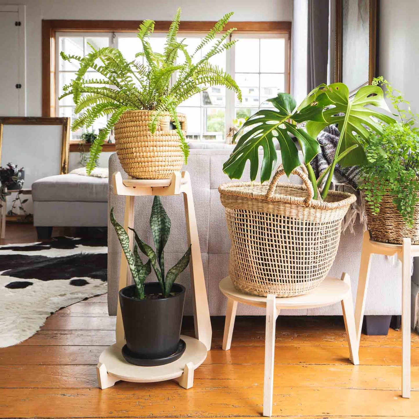 Japandi Tiered Plant Stand
