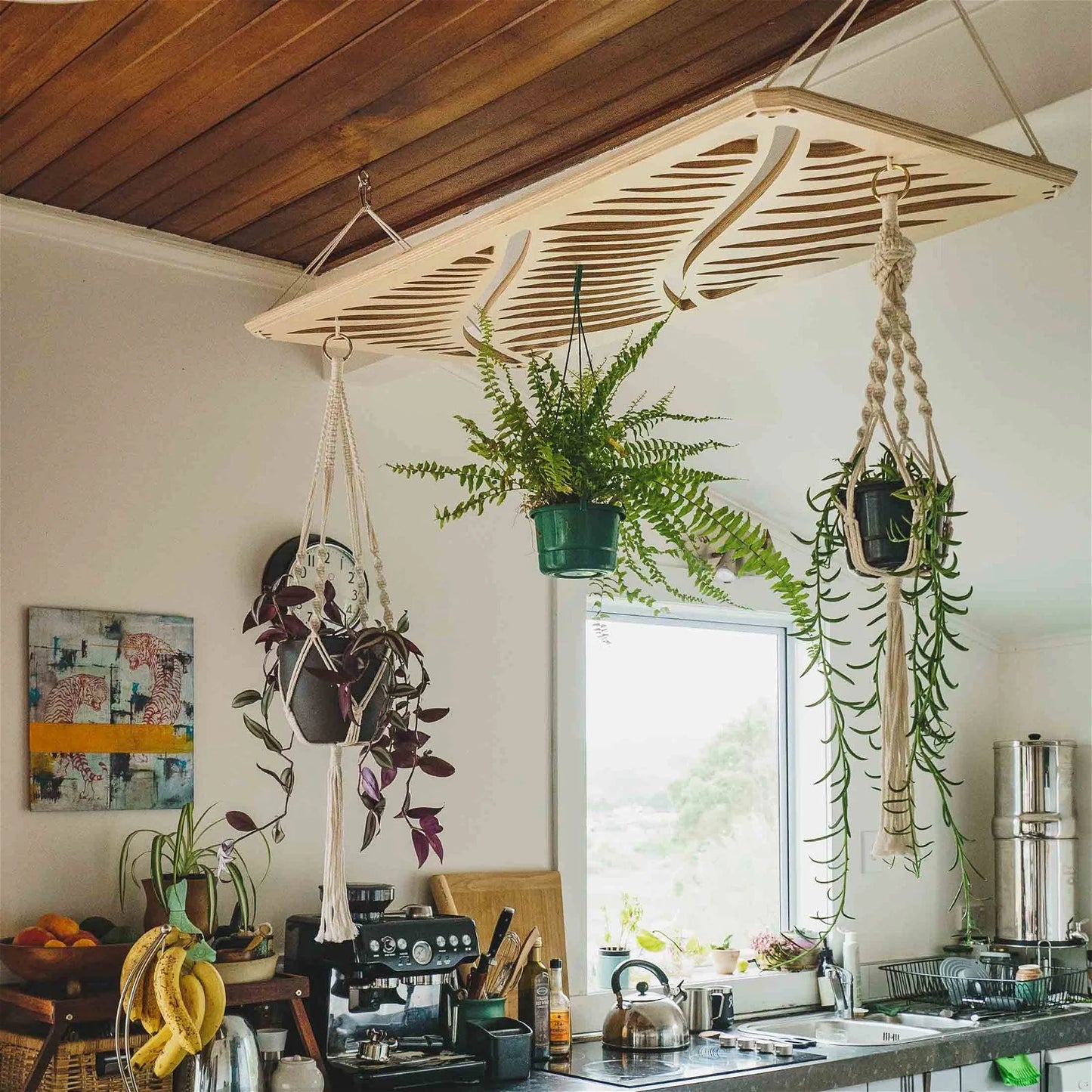 Japandi Plant Chandelier