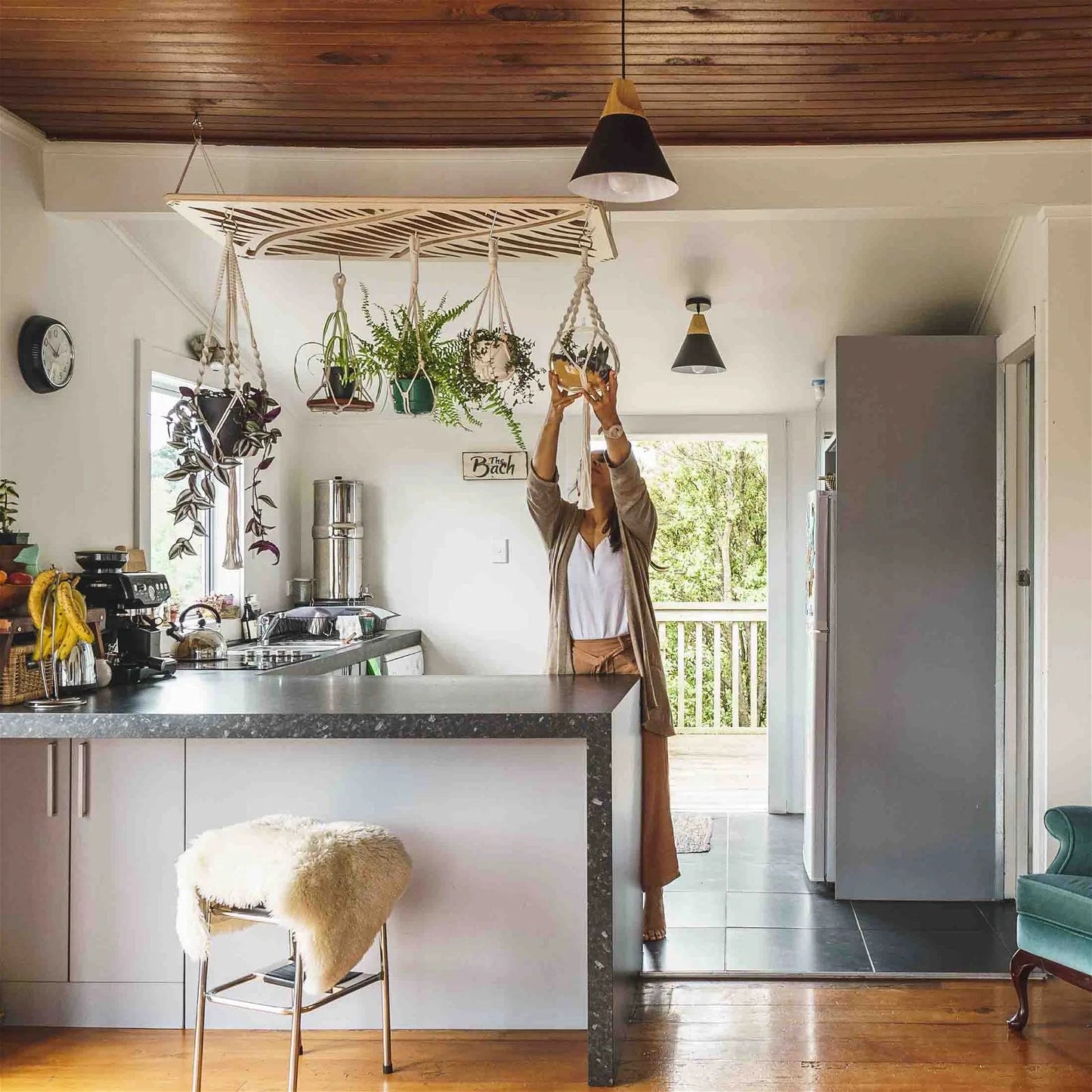 Japandi Plant Chandelier