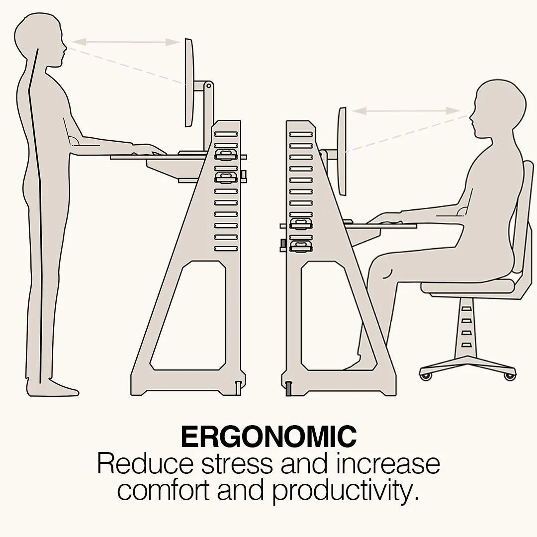 Standing Desk with Side Shelves