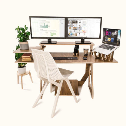 Sitting Desk with shelves