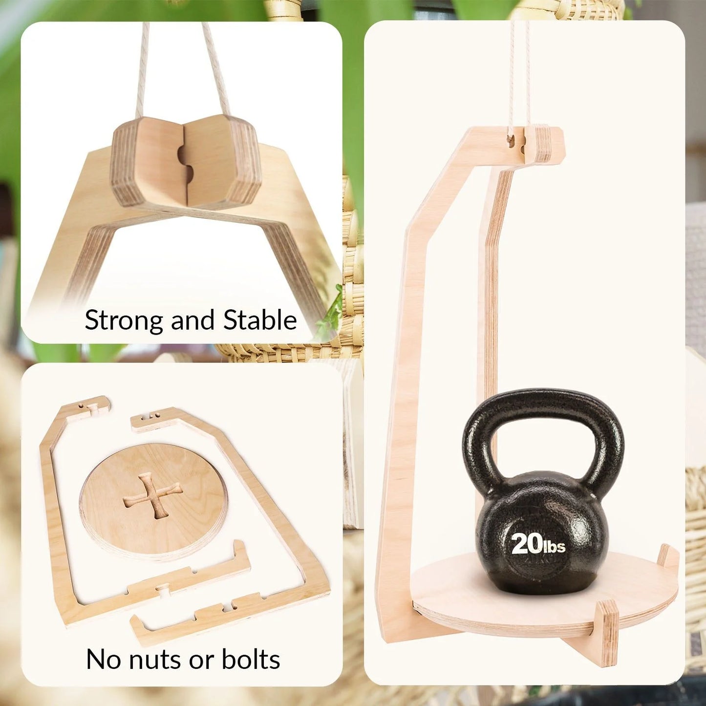 •Japandi Hanging Plant Stand
