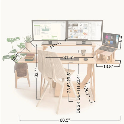 Sitting Desk with shelves