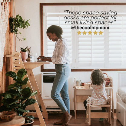 Sit, Stand Desk with wing shelves