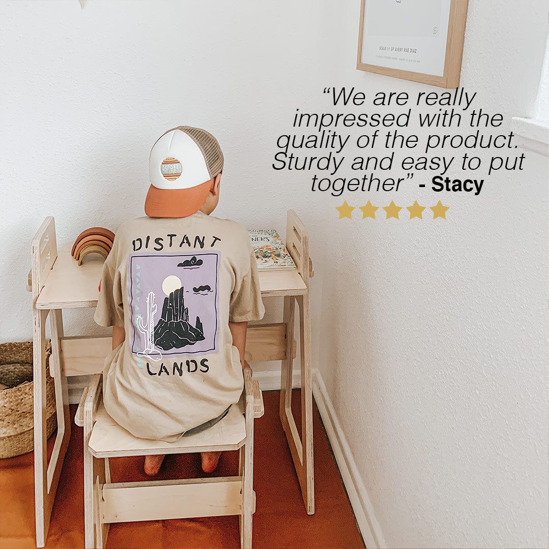 •Kids at Home Desk & Stool