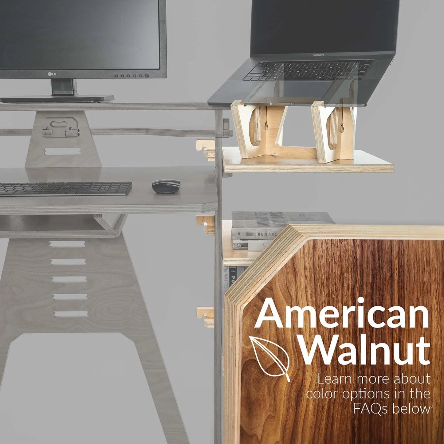 Laptop Lifter Wing & Two Wing Shelves