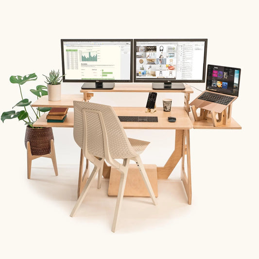 Sitting Desk with shelves
