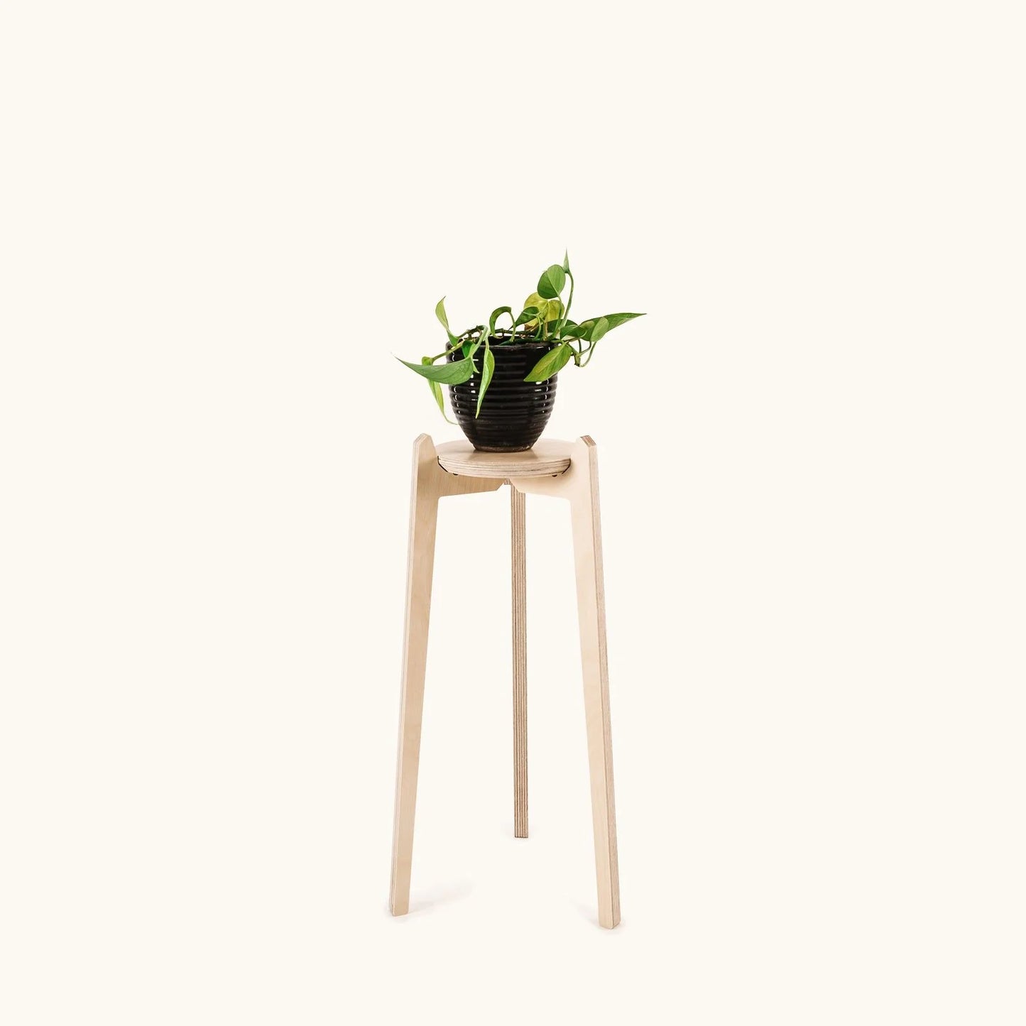 Japandi 6.5" Plant Stand 4" / Satin Birch