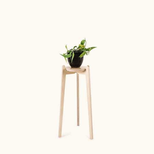 Japandi 6.5" Plant Stand 4" / Satin Birch