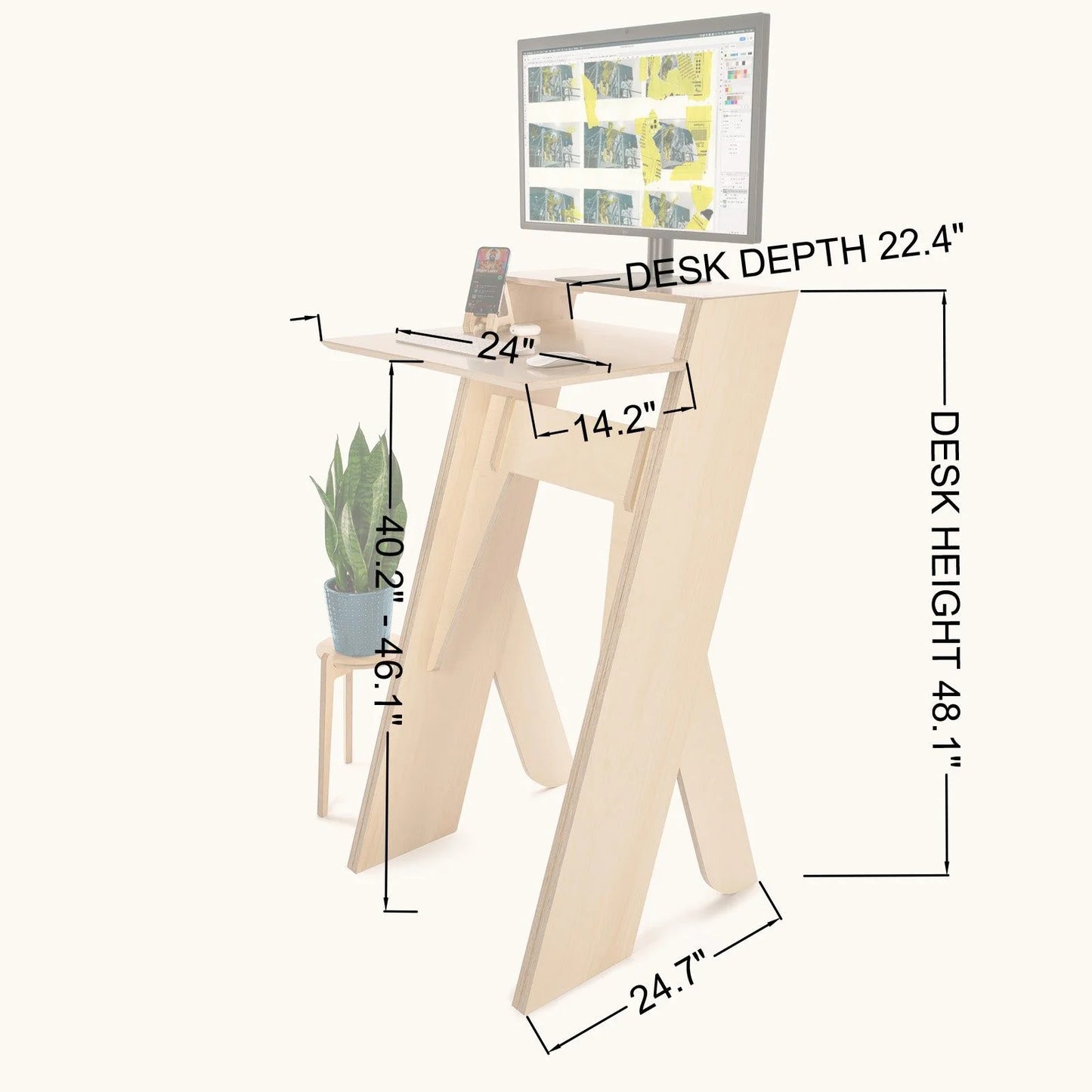•Lambda Standing Desk - 24"