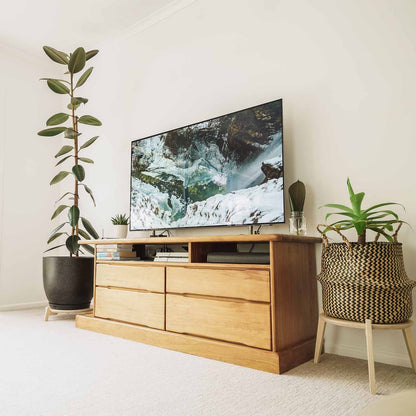 Japandi 8.5" Plant Stand 4" / Satin Birch
